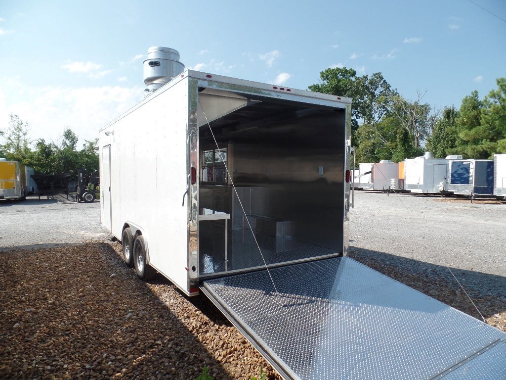 Concession Trailer 8.5' x 20' White Food Event Catering