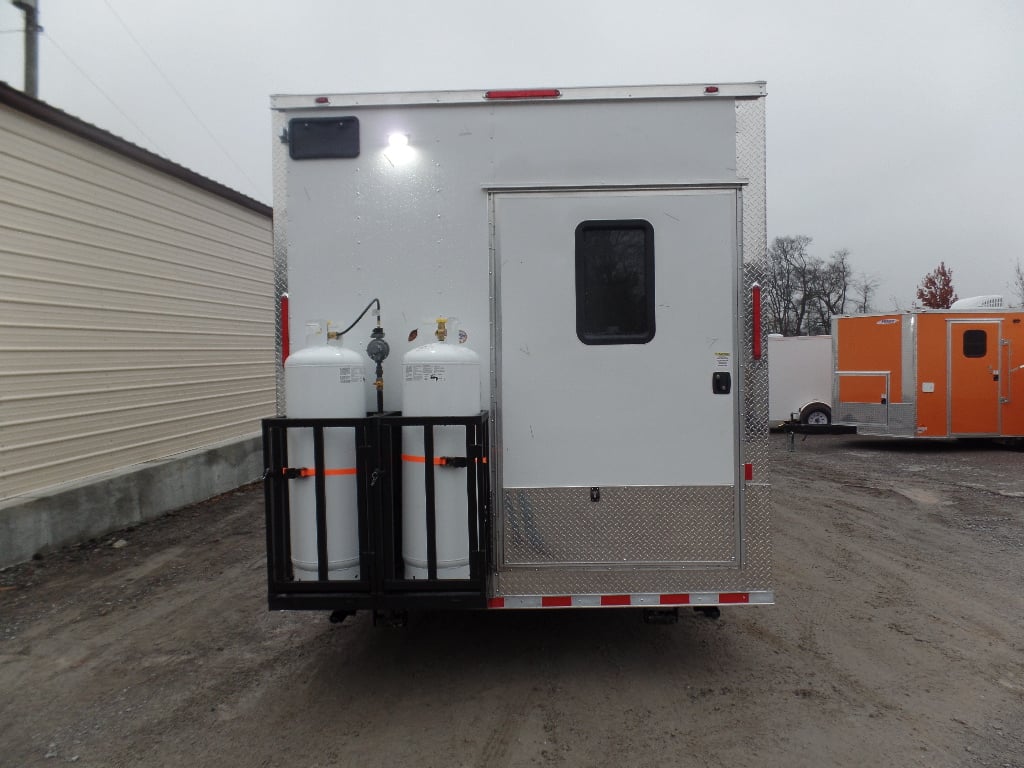 8.5' x 32' White Food Concession Trailer With Appliances