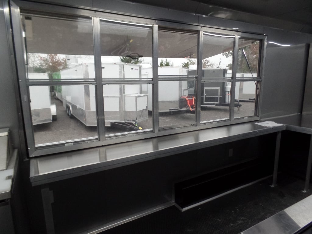 8.5' x 32' White Food Concession Trailer With Appliances