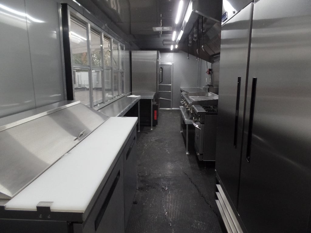 8.5' x 32' White Food Concession Trailer With Appliances