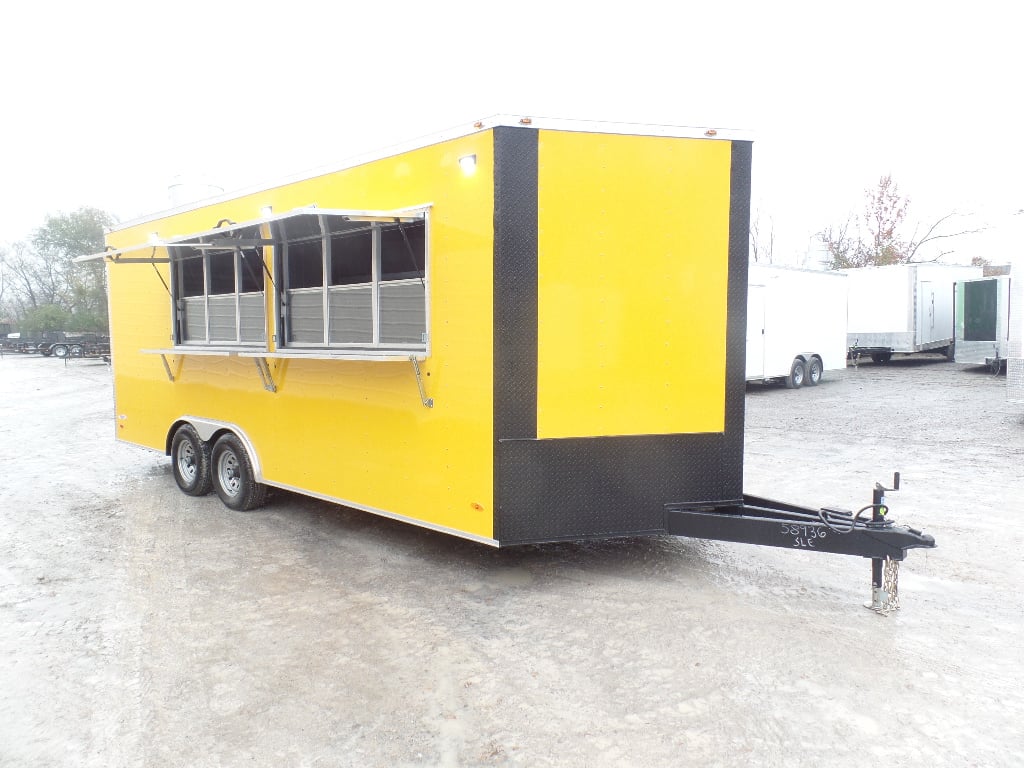 8.5' x 20' Penske Yellow Food Concession Trailer