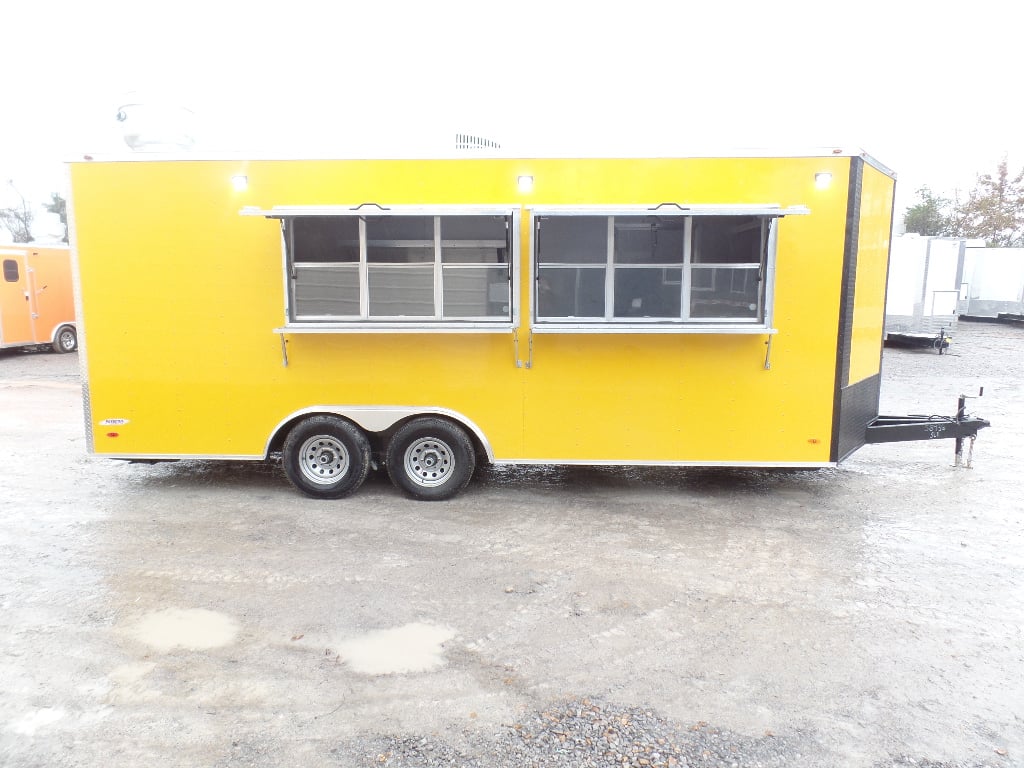 8.5' x 20' Penske Yellow Food Concession Trailer