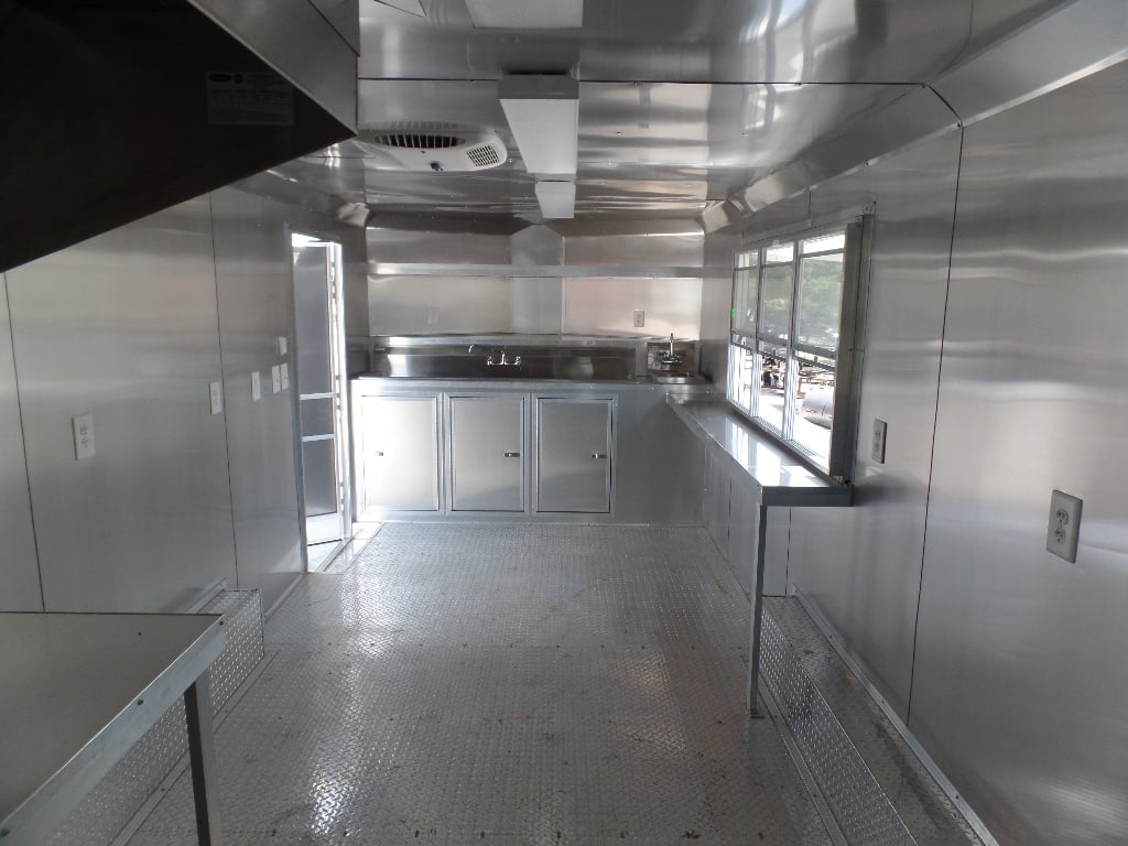 8.5' x 20' Concession Food Trailer White Event Catering