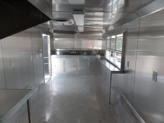 8.5' x 20' Concession Food Trailer White Event Catering