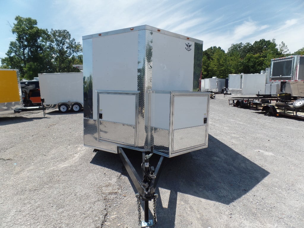 8.5' x 14' Concession Food Trailer White Event Catering