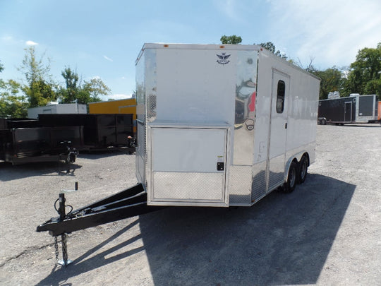 8.5' x 14' Concession Food Trailer White Event Catering