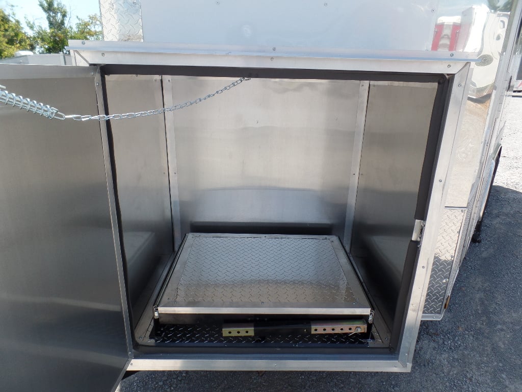 8.5' x 14' Concession Food Trailer White Event Catering