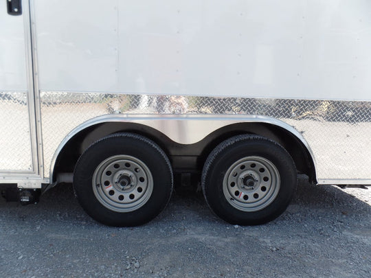 8.5' x 14' Concession Food Trailer White Event Catering