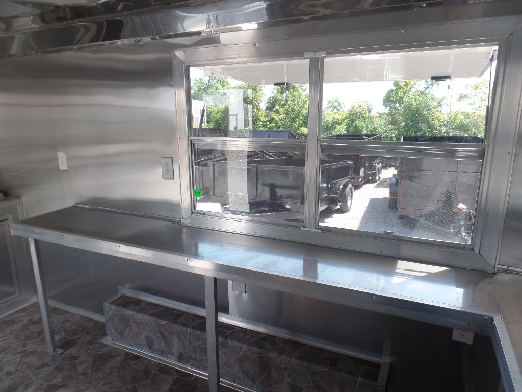 8.5' x 14' Concession Food Trailer White Event Catering