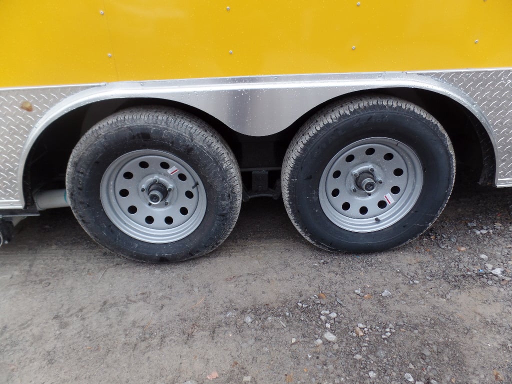 8.5' x 16' Yellow Concession Food Trailer With Appliances