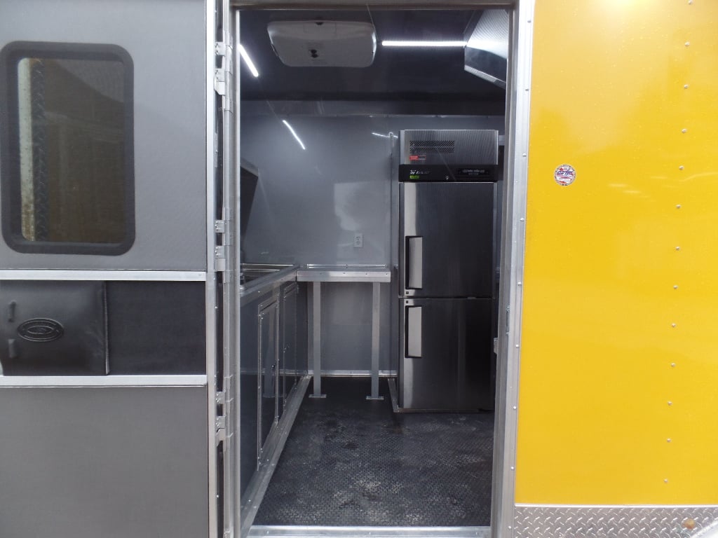 8.5' x 16' Yellow Concession Food Trailer With Appliances