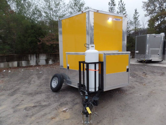 8.5' x 16' Yellow Concession Food Trailer With Appliances