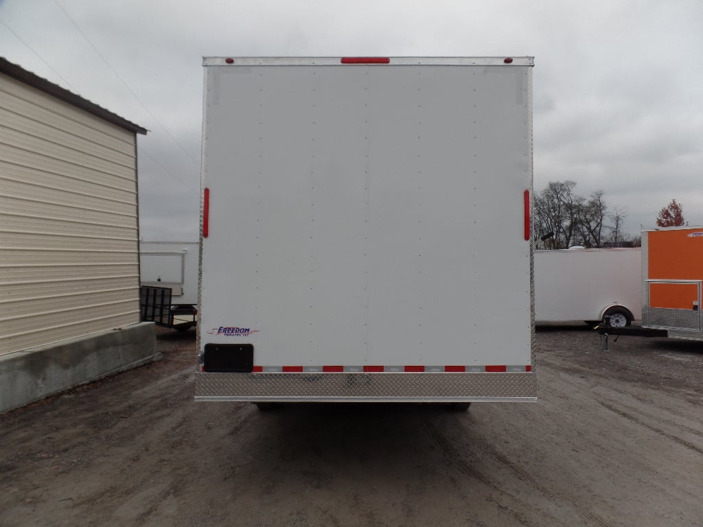 White 8.5' x 24' Deckover Concession Food Wash Trailer