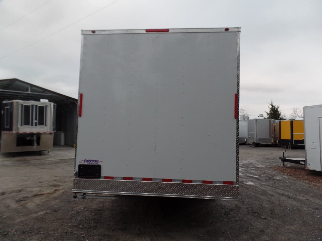 8.5' x 24' White Deck Over Concession Food Trailer With Appliances