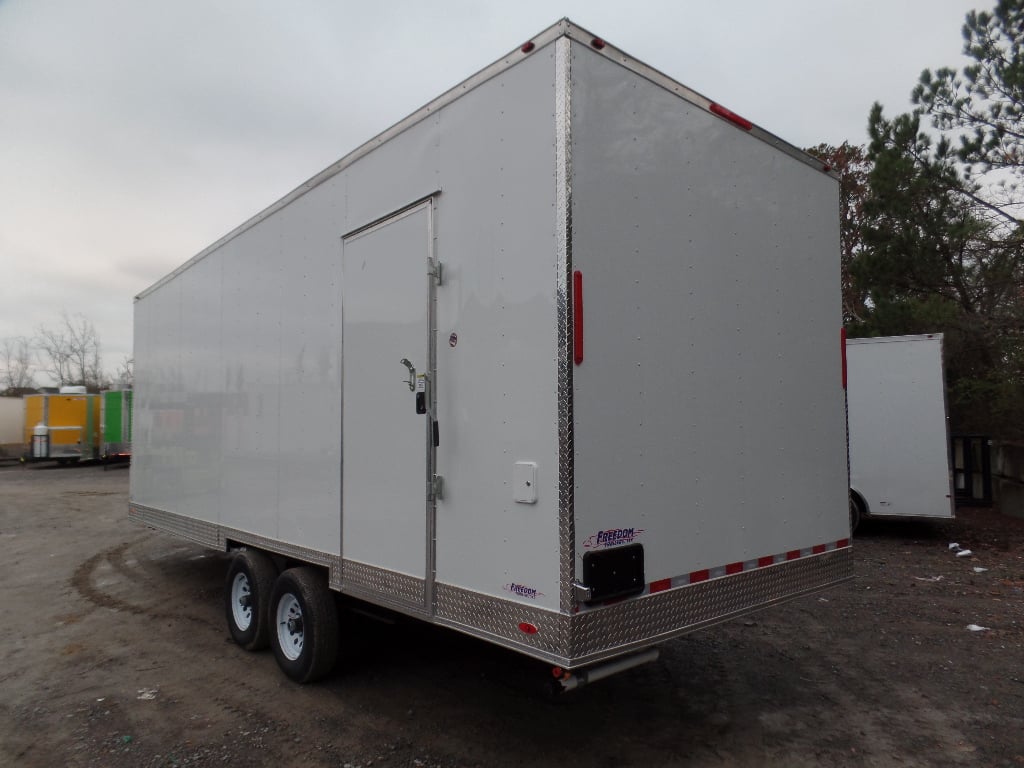 8.5' x 24' White Deck Over Concession Food Trailer With Appliances