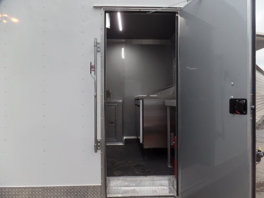 8.5' x 24' White Deck Over Concession Food Trailer With Appliances