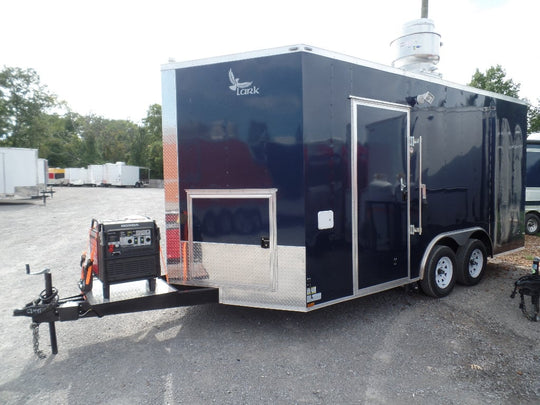 8.5' x 16' Concession Food Trailer Indigo Blue Event Catering