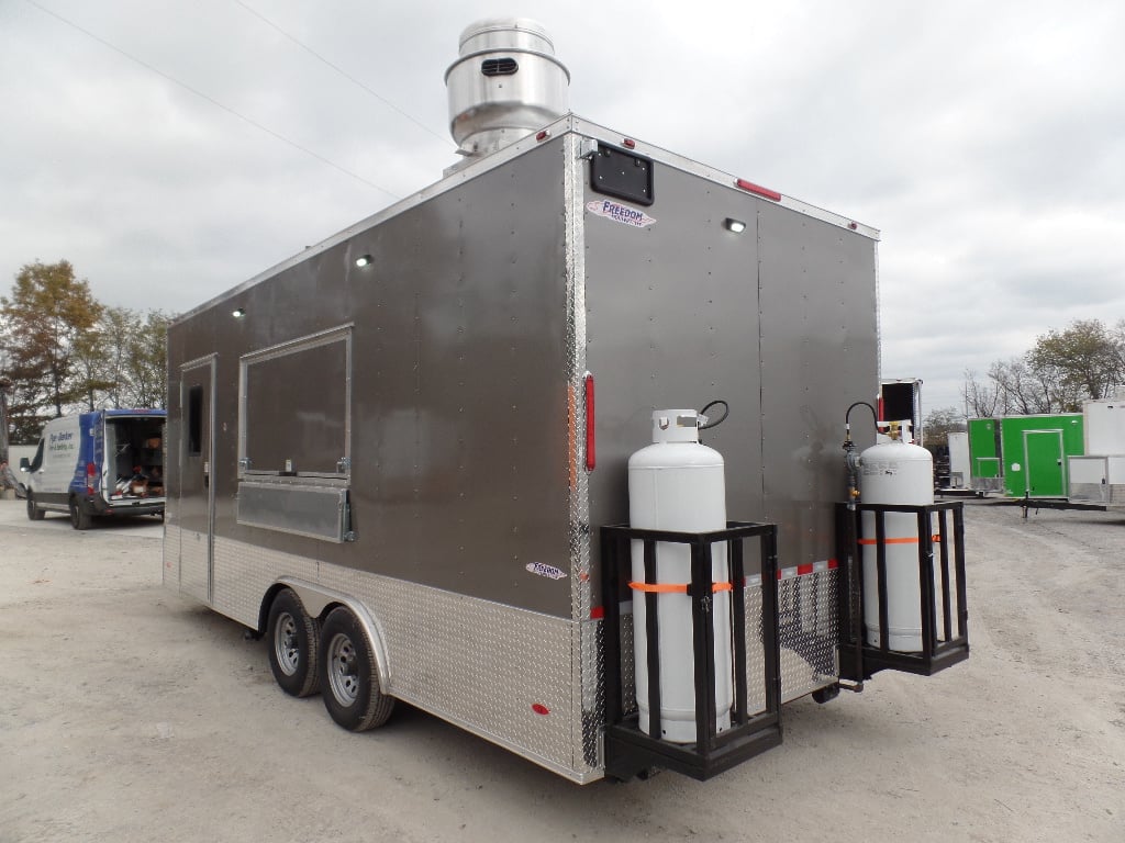 8.5' x 20' Light Pewter Concession Food Trailer With Appliances