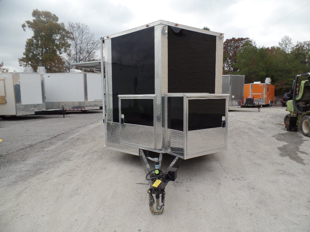 8.5' x 24' Black Concession Food Trailer With Appliances