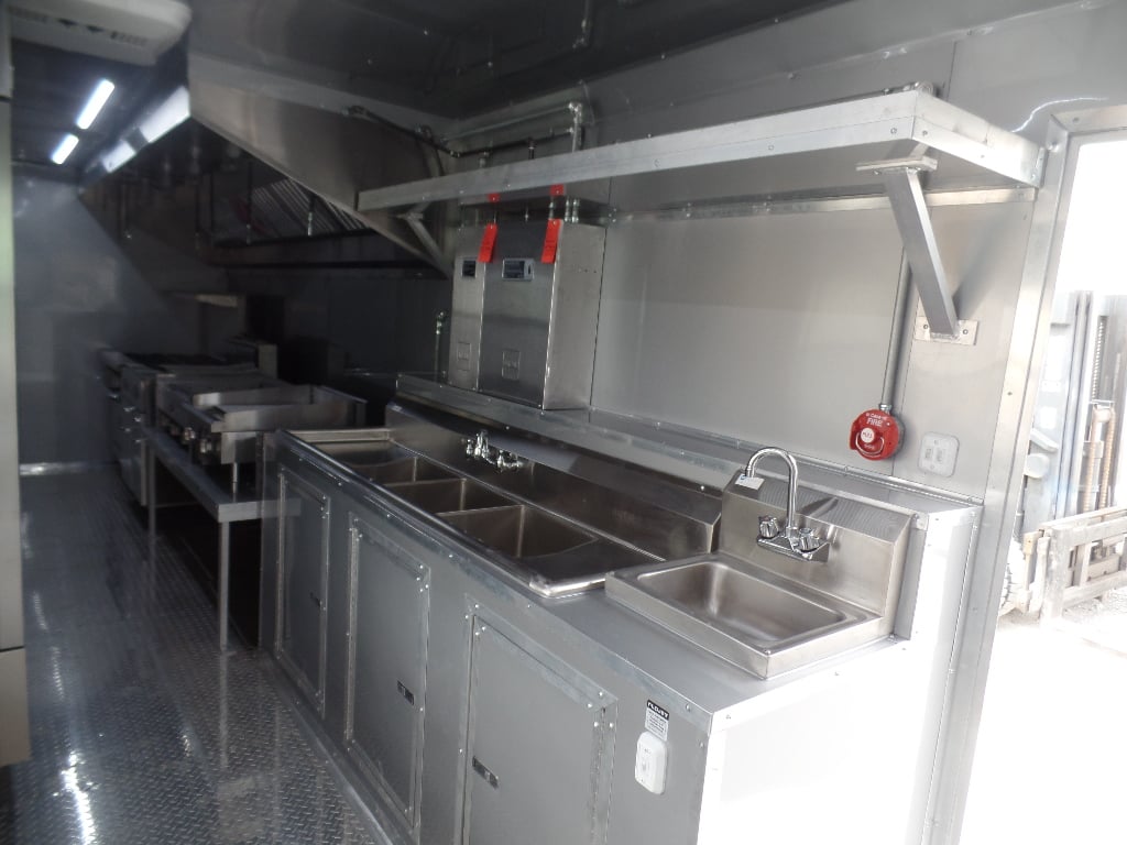 8.5' x 24' Black Concession Food Trailer With Appliances