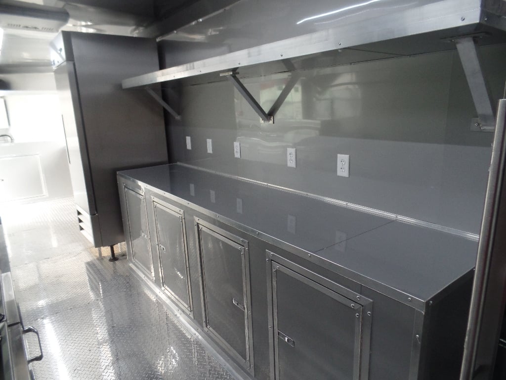 8.5' x 24' Black Concession Food Trailer With Appliances