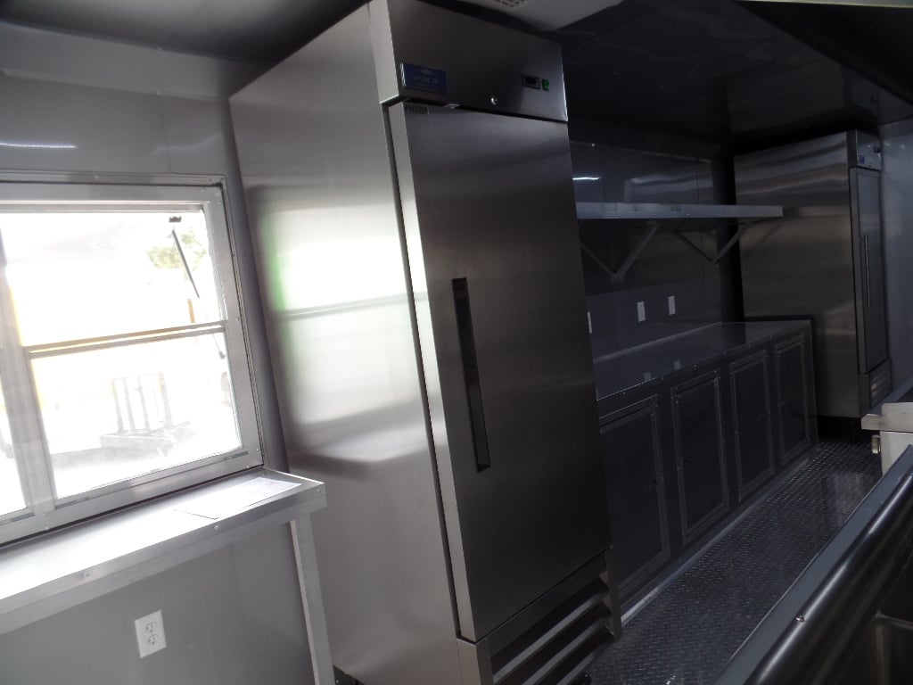 8.5' x 24' Black Concession Food Trailer With Appliances