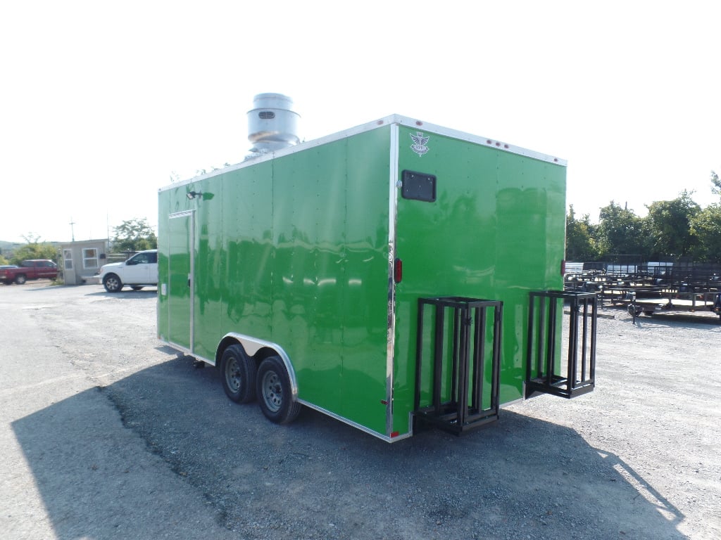 Concession Trailer 8.5' x 18' Lime Green Food Event Catering