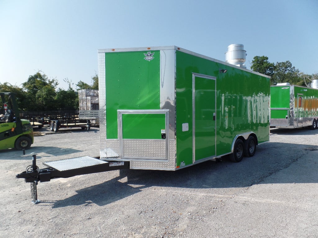 Concession Trailer 8.5' x 18' Lime Green Food Event Catering