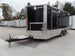 8.5' x 16' Black Catering Concession Food Trailer With Appliances