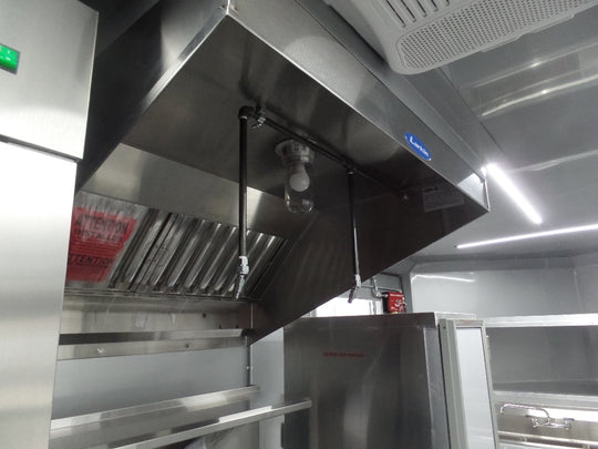 8.5' x 16' Black Catering Concession Food Trailer With Appliances