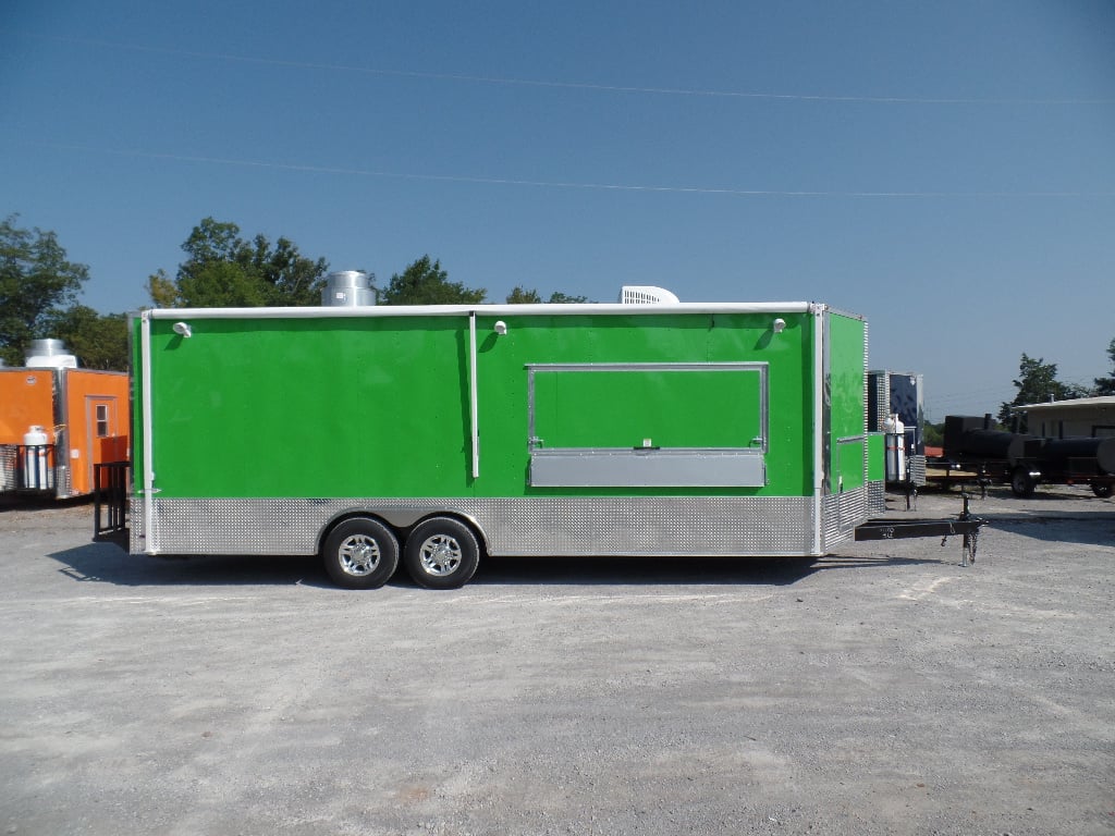 8.5' x 24' Concession Trailer Food Electric Green Event Catering