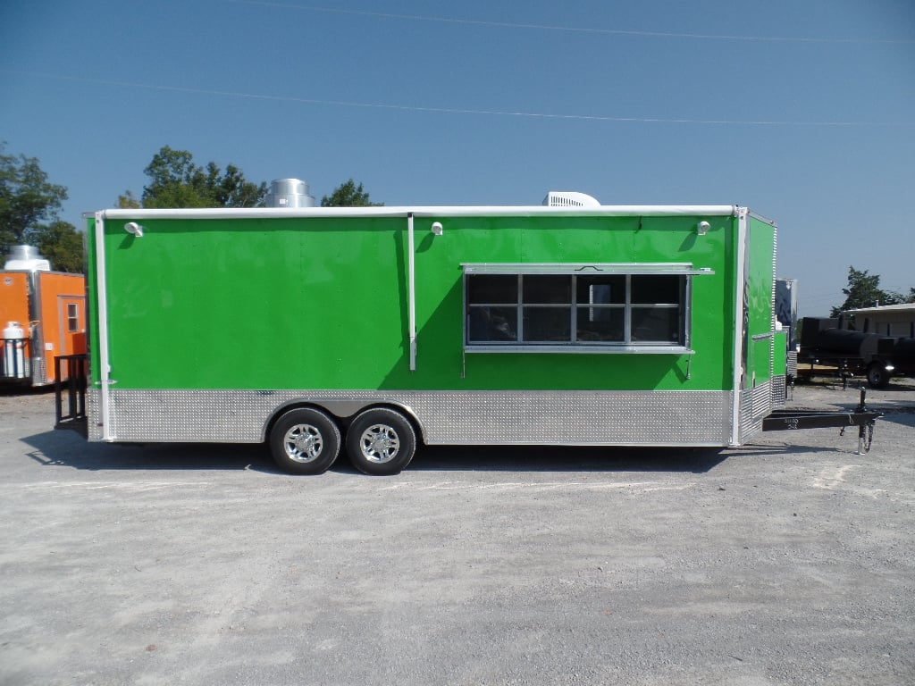 8.5' x 24' Concession Trailer Food Electric Green Event Catering