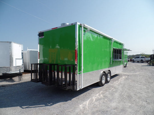 8.5' x 24' Concession Trailer Food Electric Green Event Catering