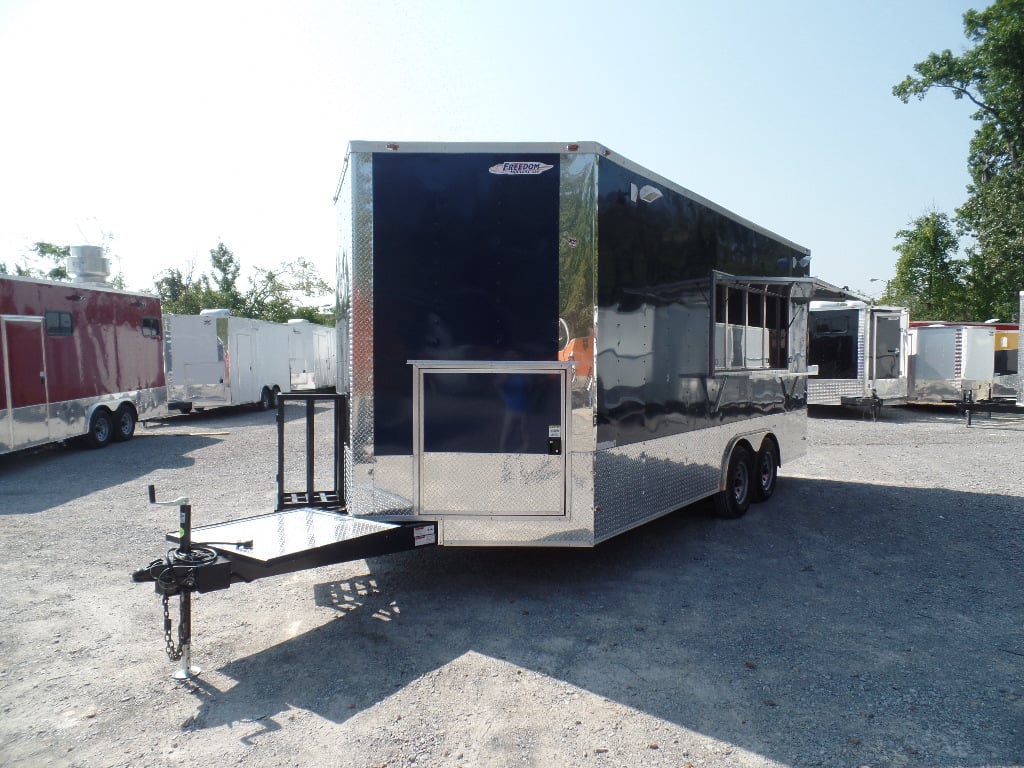 8.5' x 18' Concession Food Trailer Indigo Blue Event Catering