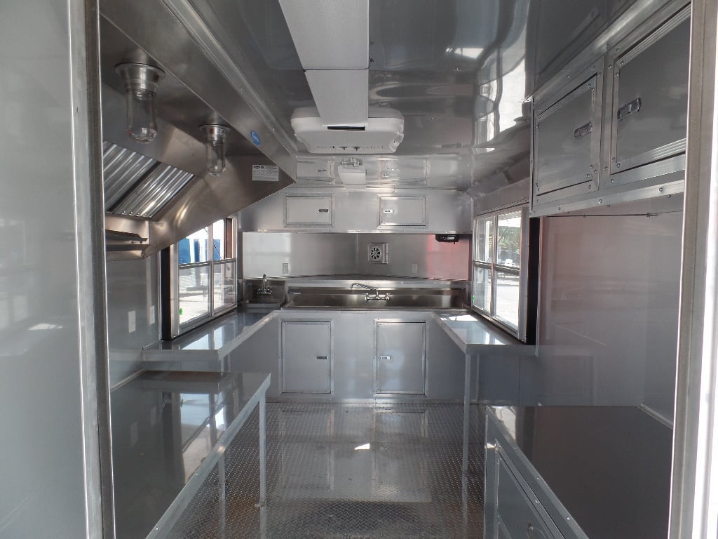 8.5' x 20' Concession Food Trailer Black BBQ Event Catering