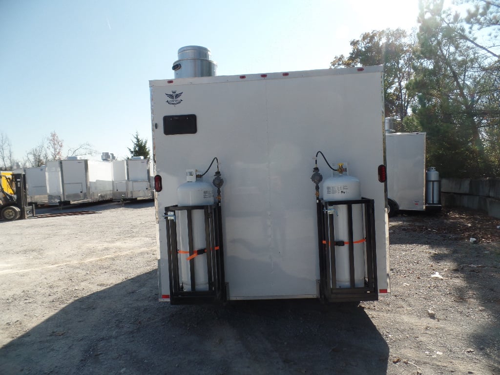 8.5' x 16' White Concession Food Trailer With Appliances