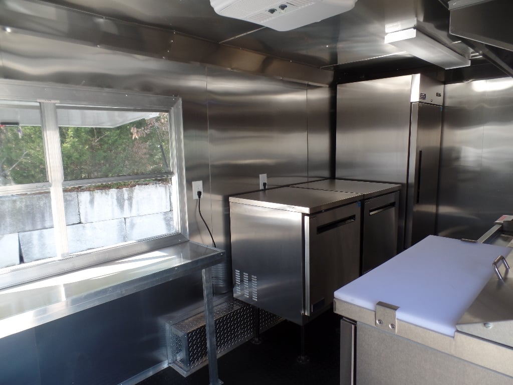 8.5' x 16' White Concession Food Trailer With Appliances