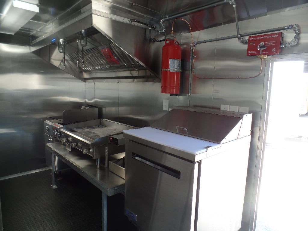 8.5' x 16' White Concession Food Trailer With Appliances