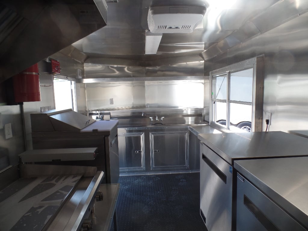 8.5' x 16' White Concession Food Trailer With Appliances