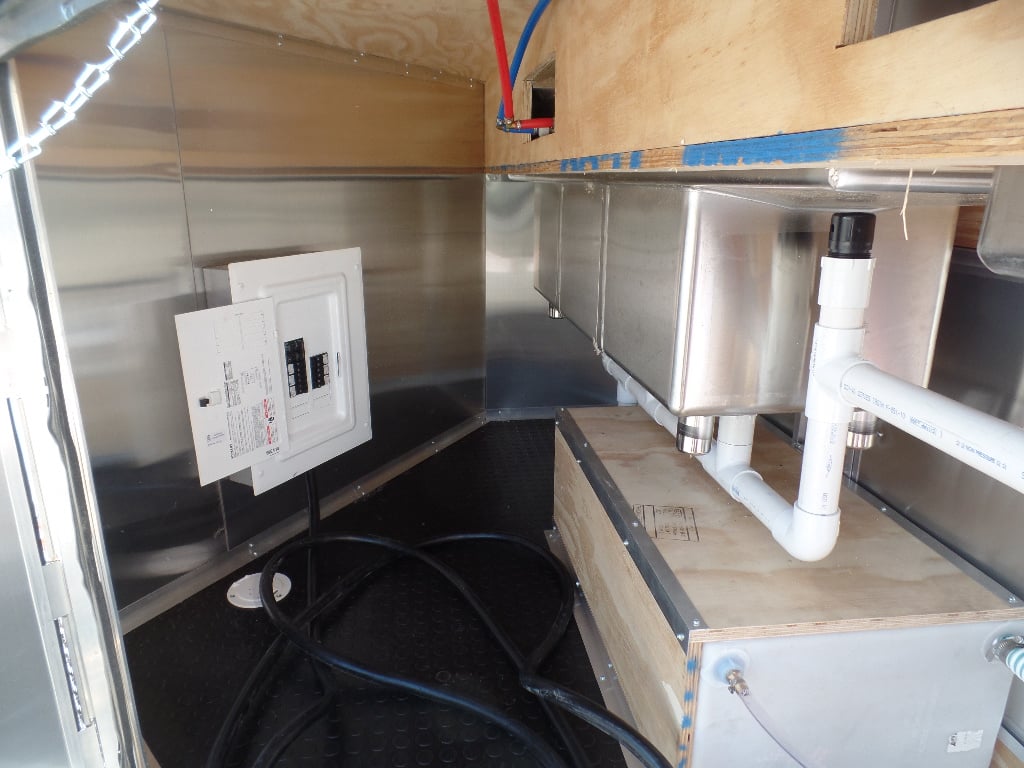 8.5' x 16' White Concession Food Trailer With Appliances