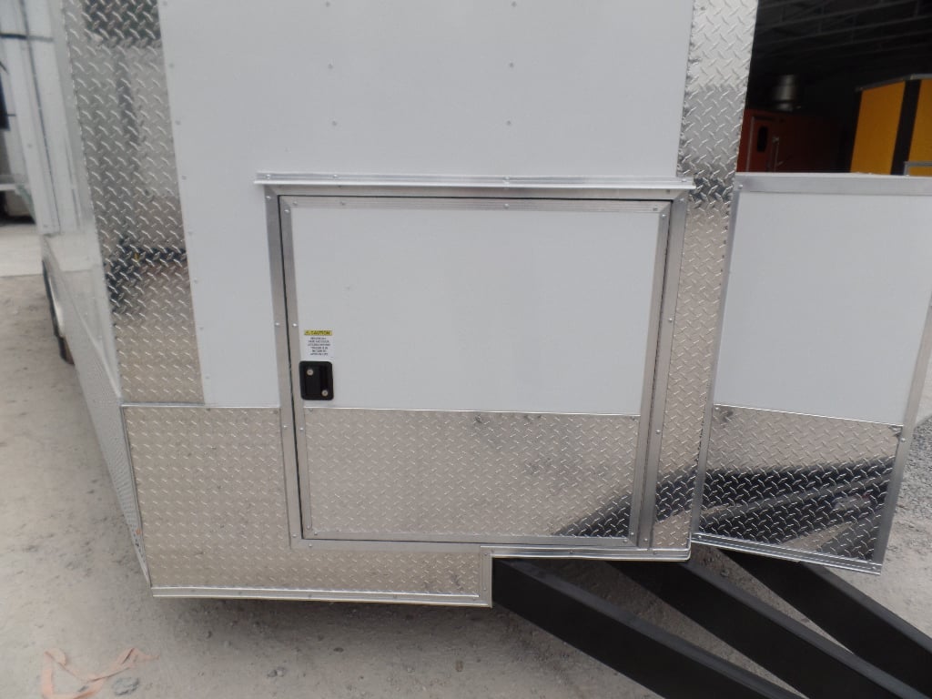 8.5' x 24' White Concession Food Trailer With Appliances