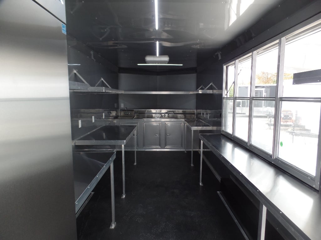 8.5' x 24' White Concession Food Trailer With Appliances