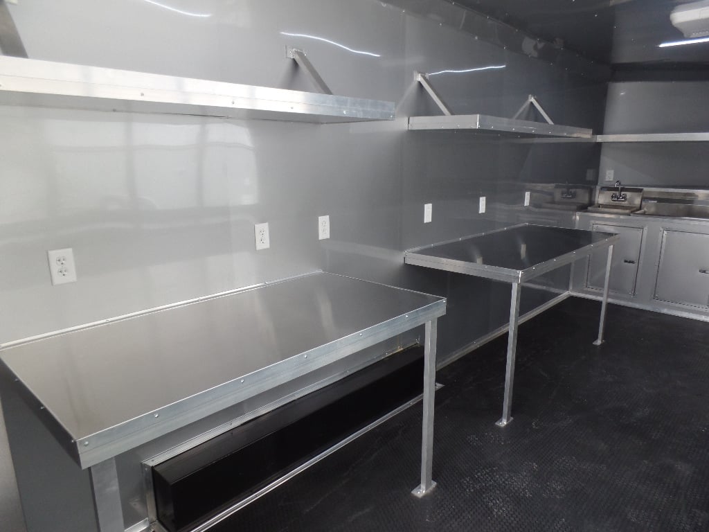 8.5' x 24' White Concession Food Trailer With Appliances