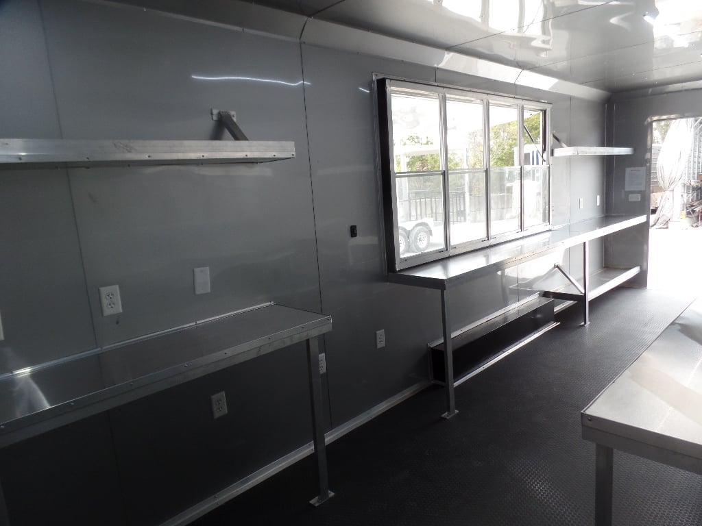 8.5' x 24' White Concession Food Trailer With Appliances