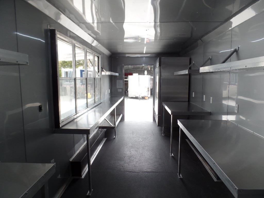 8.5' x 24' White Concession Food Trailer With Appliances