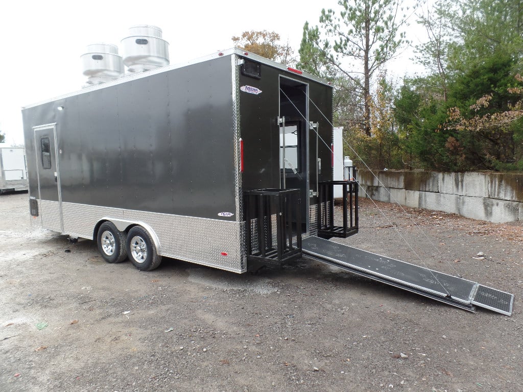 8.5' x 20' Charcoal Grey Vending Concession Food Trailer