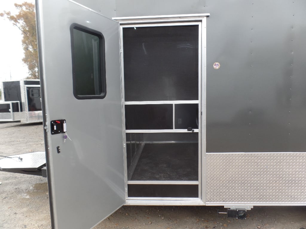 8.5' x 20' Charcoal Grey Vending Concession Food Trailer