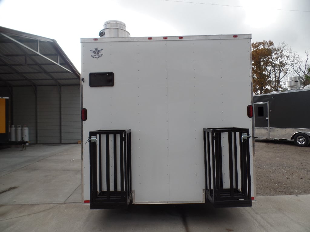 8.5' x 16' White Concession Food Event Trailer