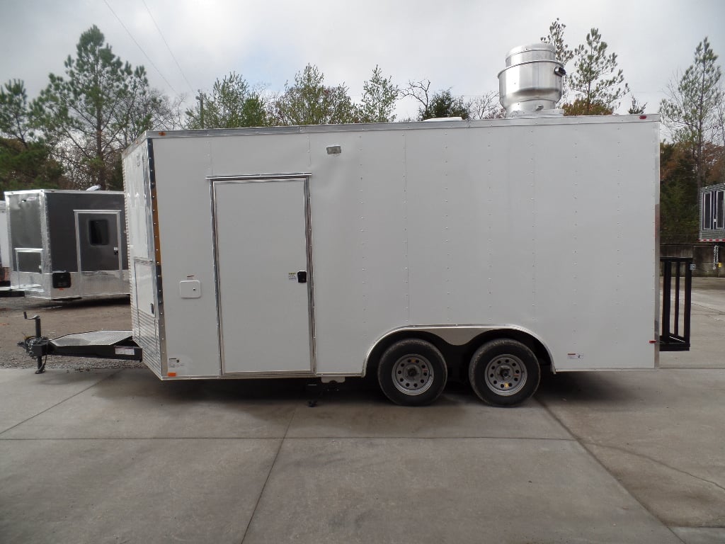 8.5' x 16' White Concession Food Event Trailer