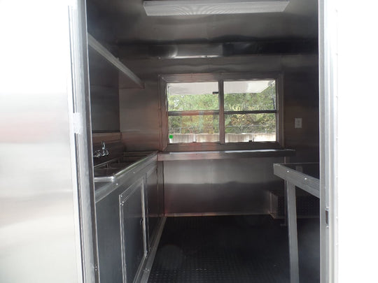 8.5' x 16' White Concession Food Event Trailer